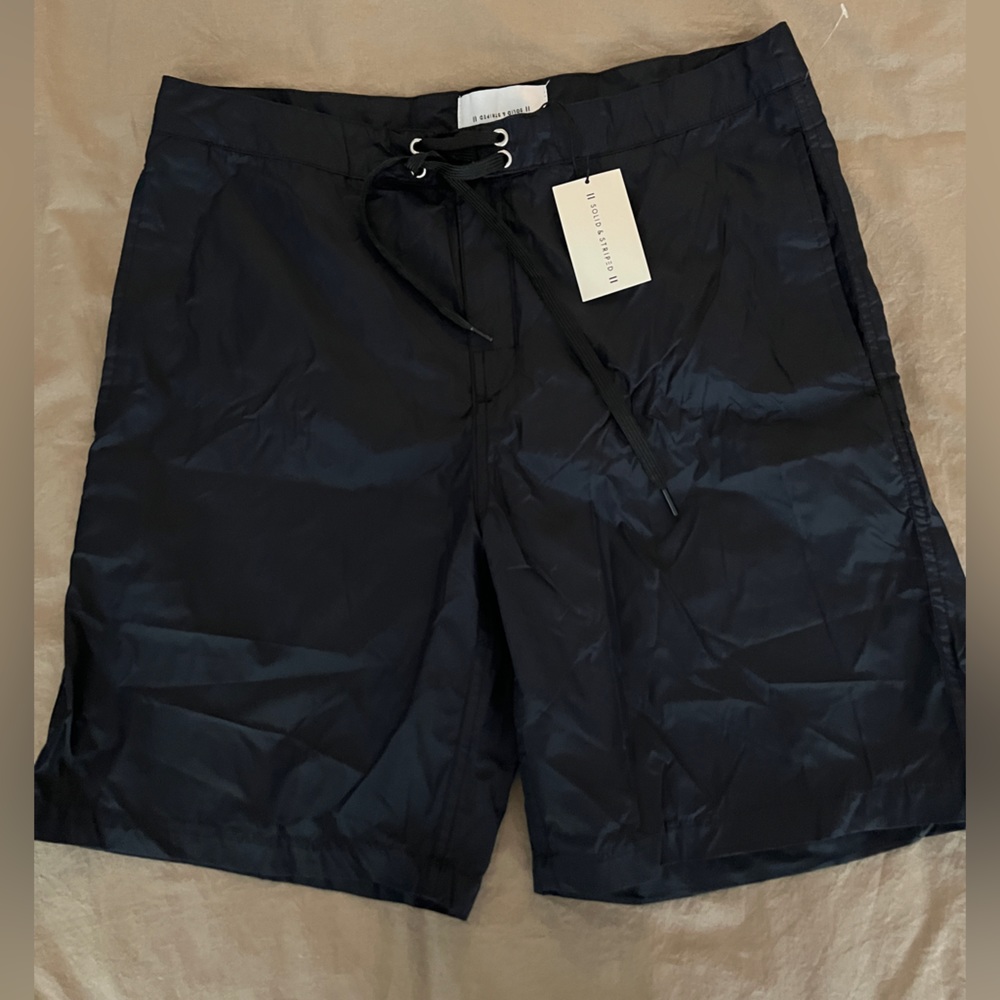 Solid and striped board shorts